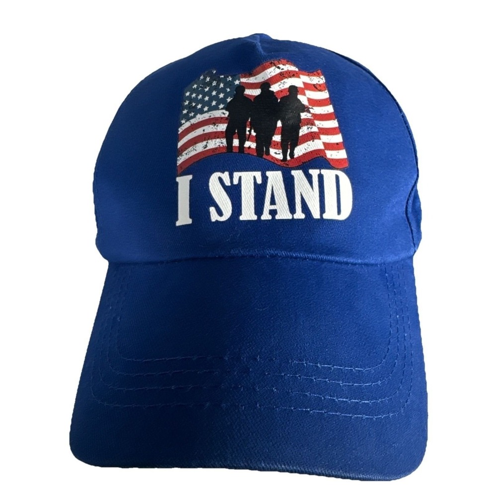 I STAND Blue adjustable Baseball Cap Hat